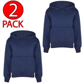 2 Pack Kids Casual Fleece Pullover Hoodie