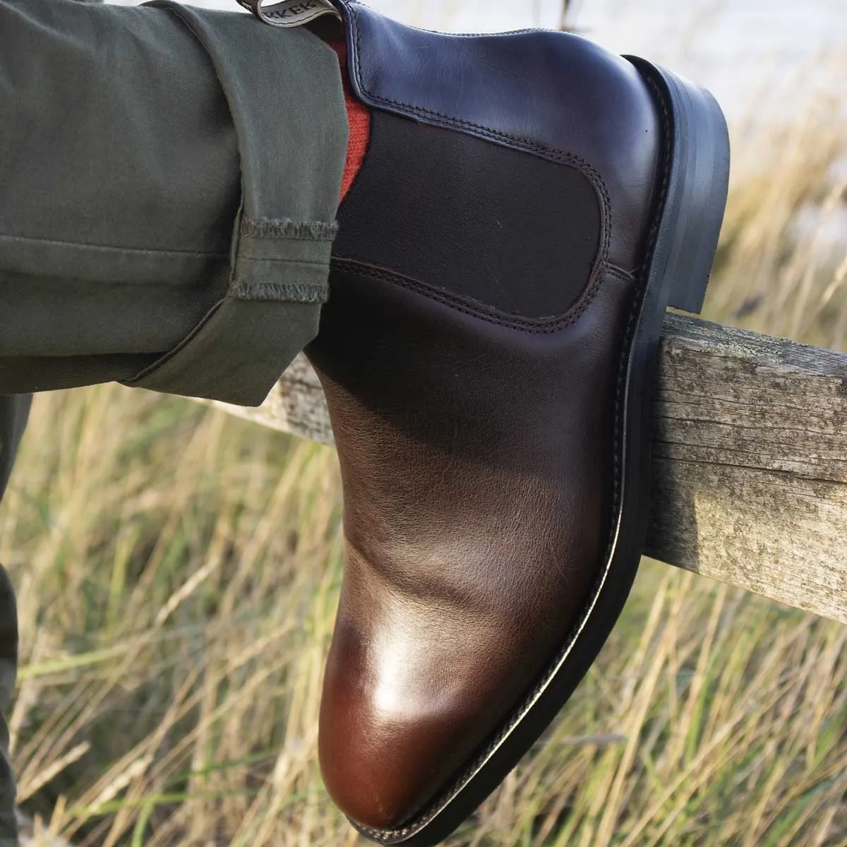 40% OFF BARKER Sutton Chelsea Boots - Mens - Brown Pegasus - Size: UK 8