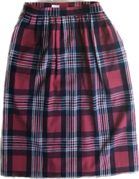 80s Pendleton Red Plaid Pencil Skirt   S(w26)