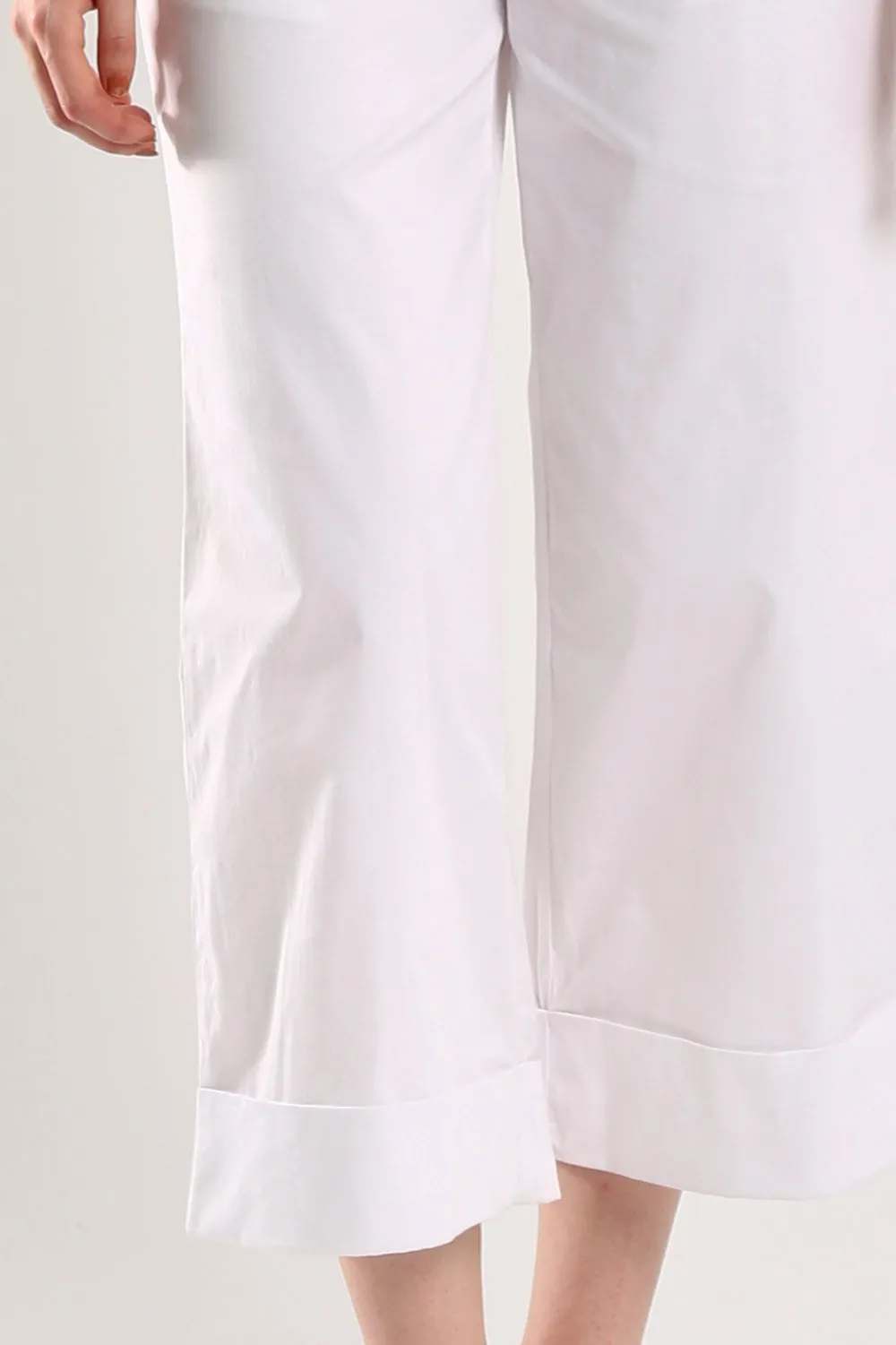 Amita Wide Leg Culottes in White