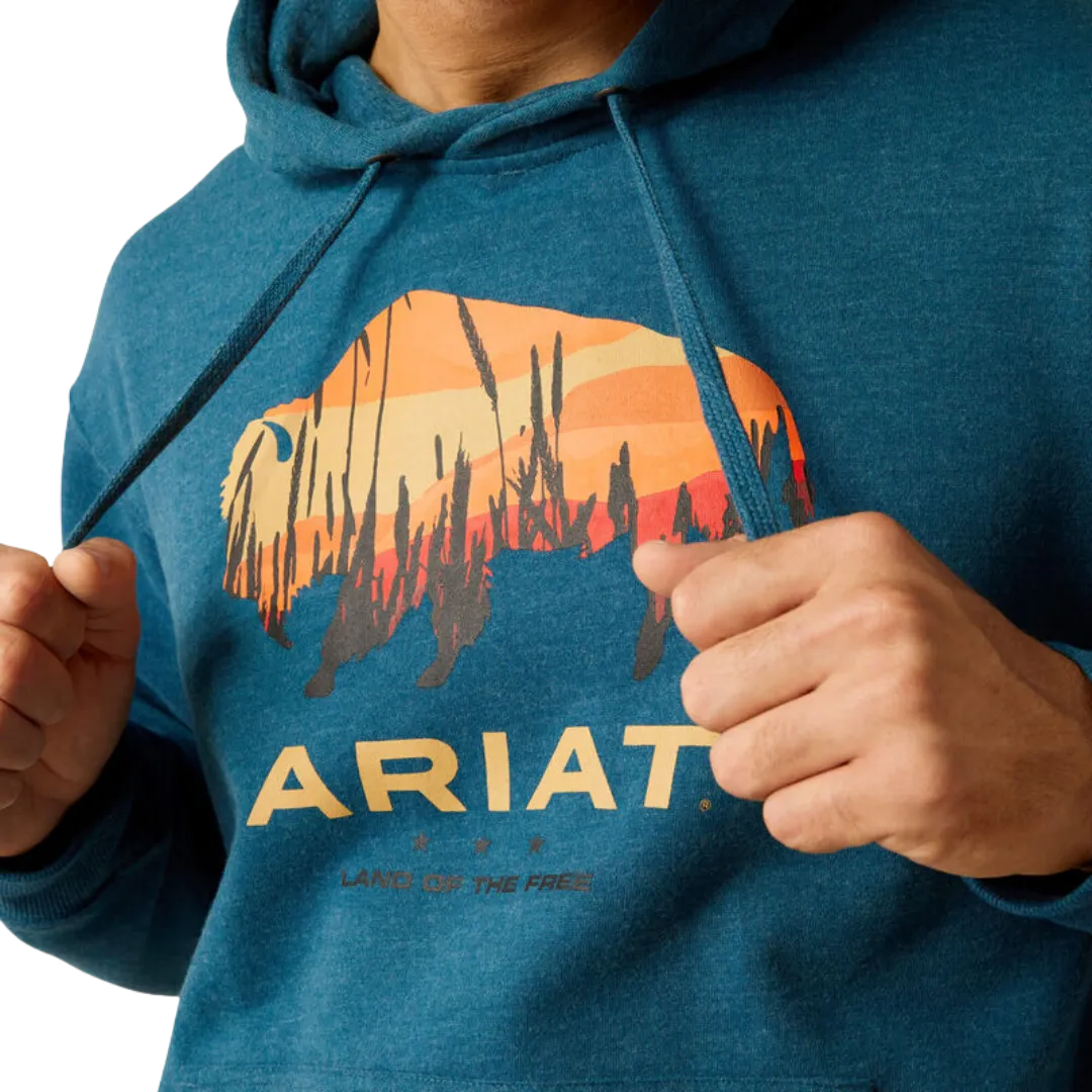 Ariat Men's Bison Plains Hydran Heather Hoodie