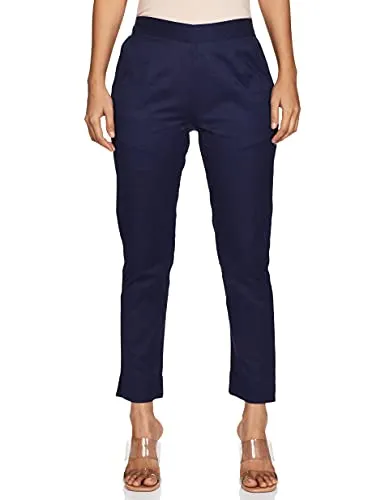 Aurelia Women's Straight Fit Pants (19CRA60015-600450_Blue_Xx-Large)