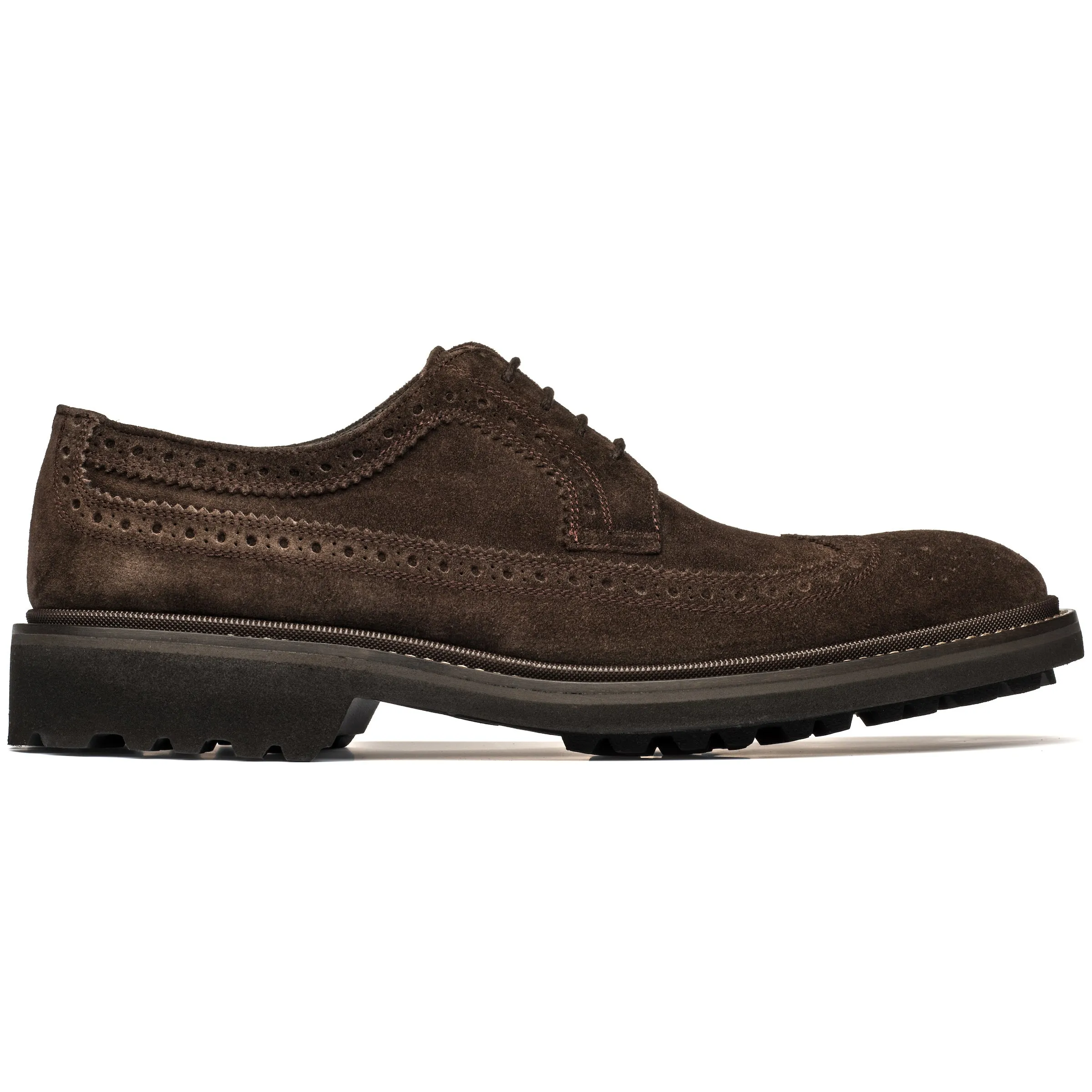 Bridgewater Dark Brown Suede Longwing