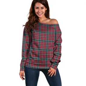 British Columbia Province Canada Tartan Off Shoulder Women Sweater