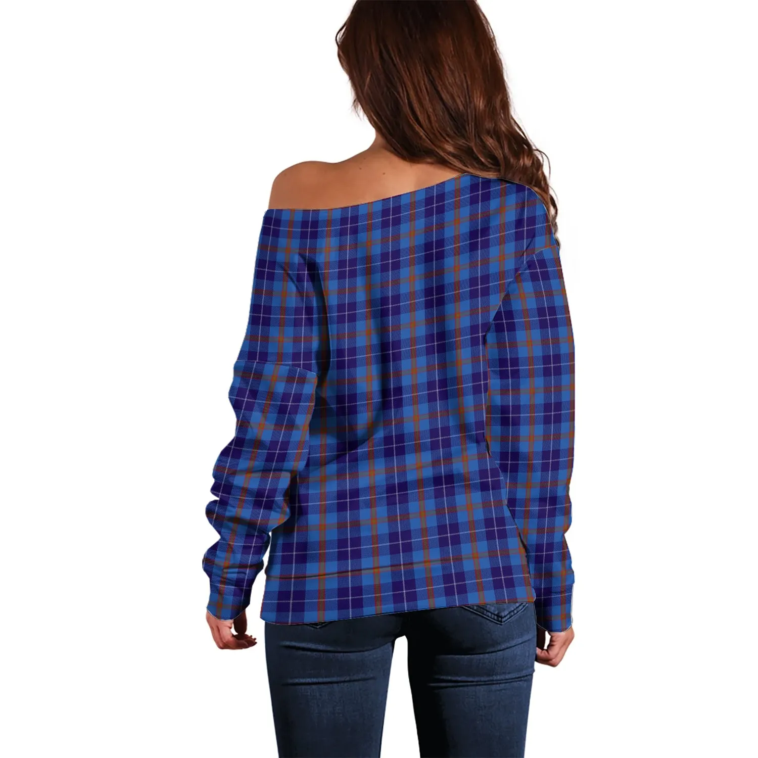 Bryson Tartan Off Shoulder Women Sweater