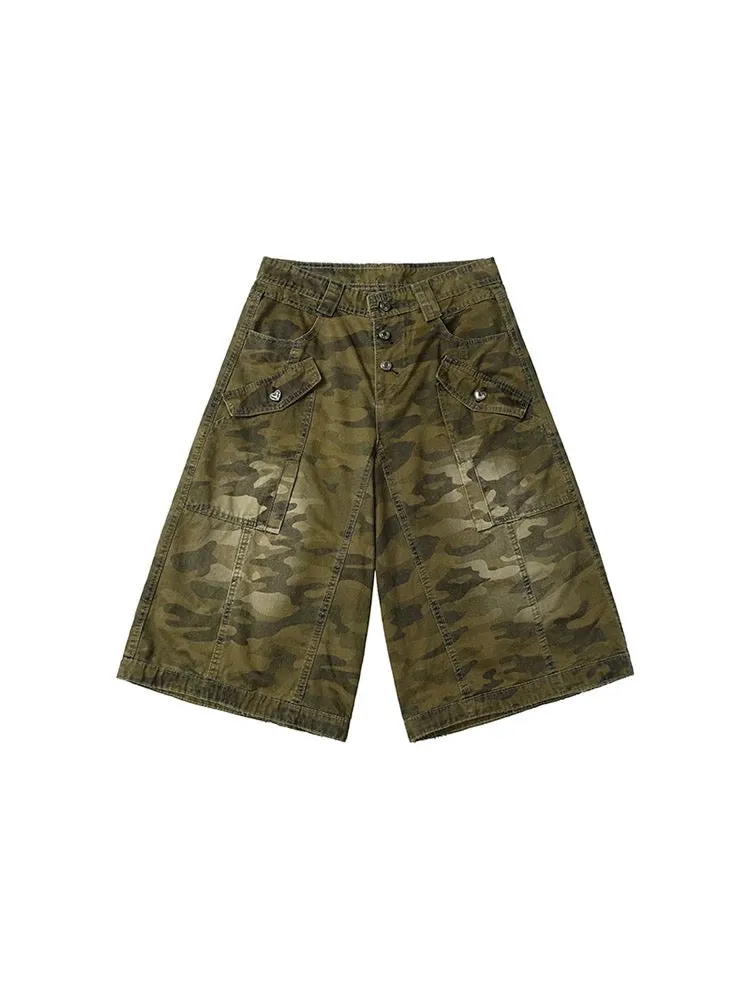 Camo Cargo Culottes / カモフラージュ カーゴ キュロットパンツ