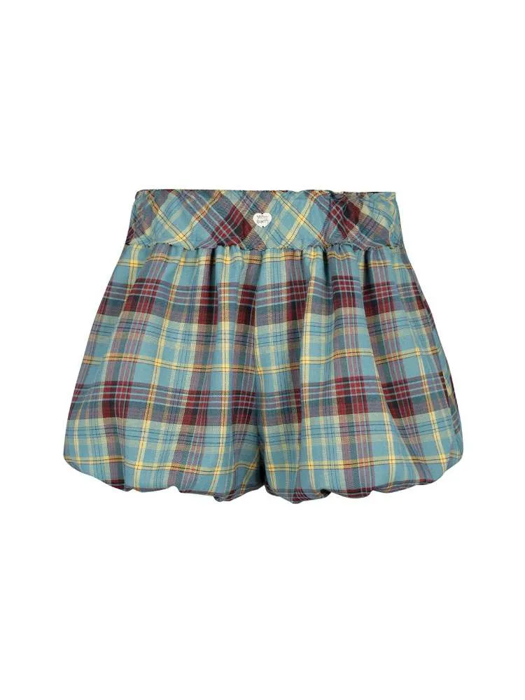 Campus Girl Style Plaid Bud Culottes【s0000008089】