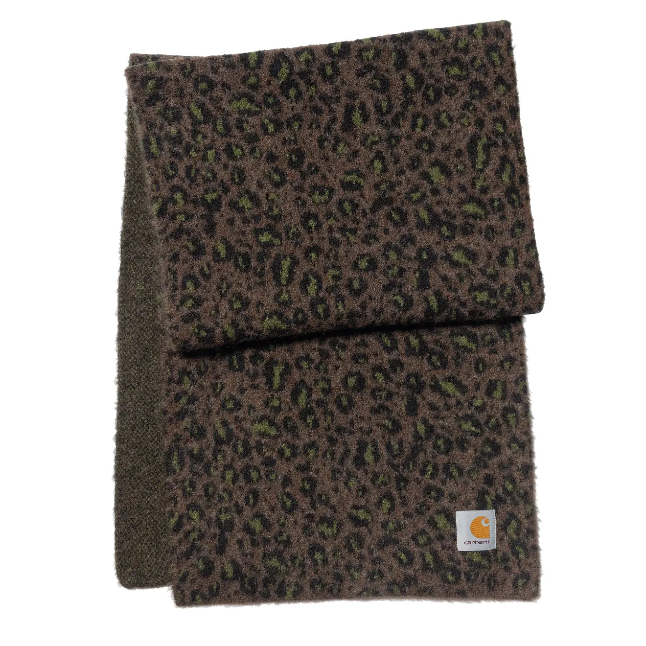 Carhartt WIP Palmer Scarf Camo Leo Jacquard Tamarind