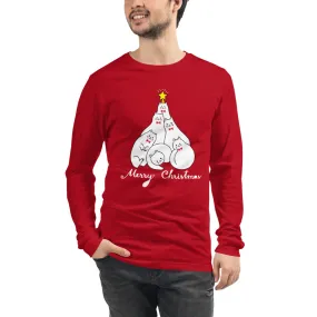 Cats Christmas Tree Men's Long Sleeve Tee