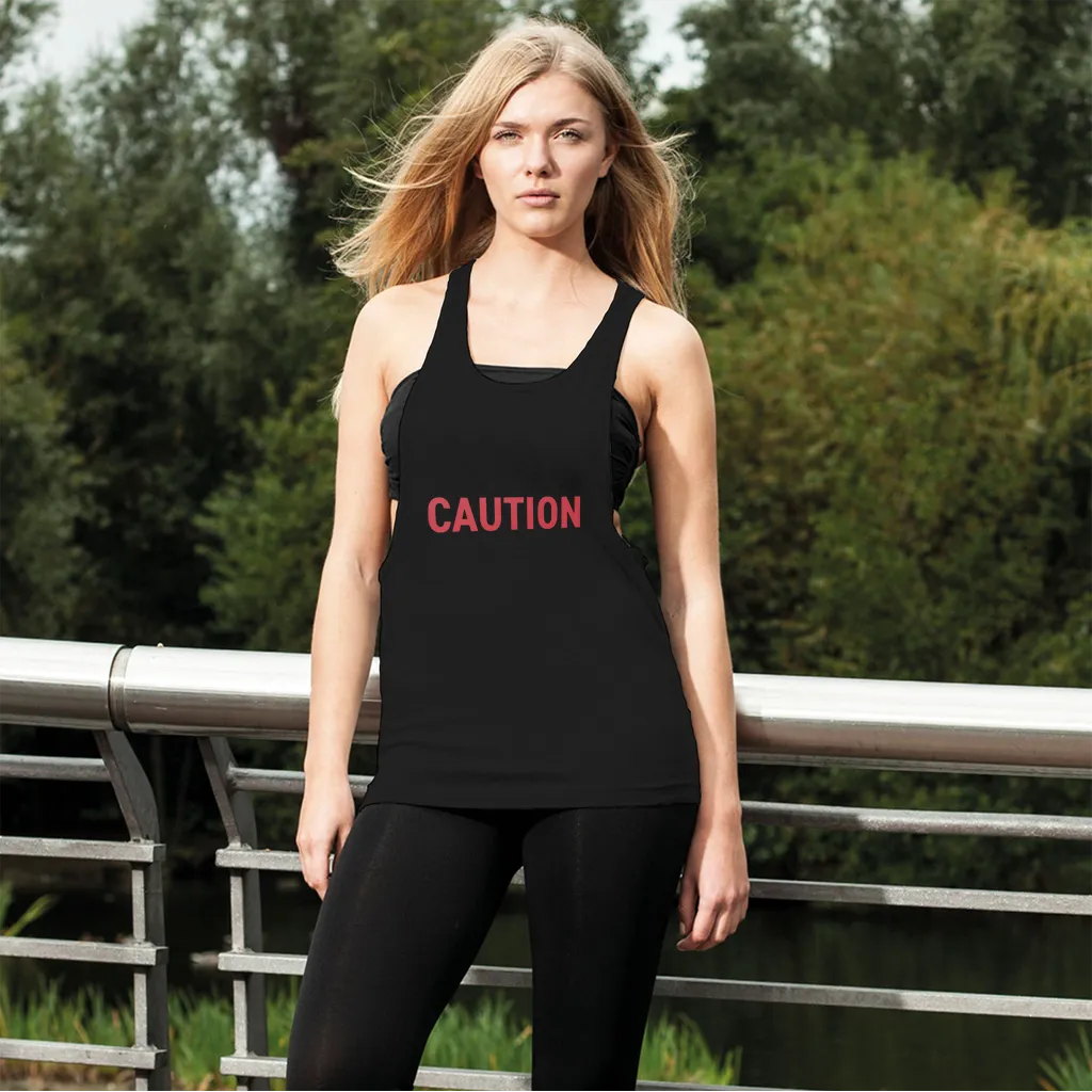 Caution Women's Loose Racerback Tank Top