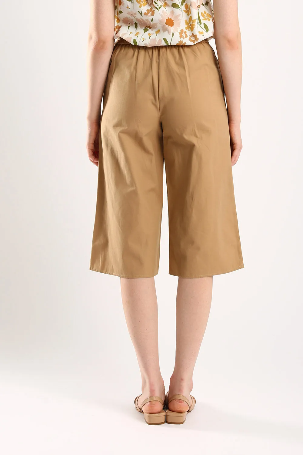 Classic Cotton Culottes in Khakis