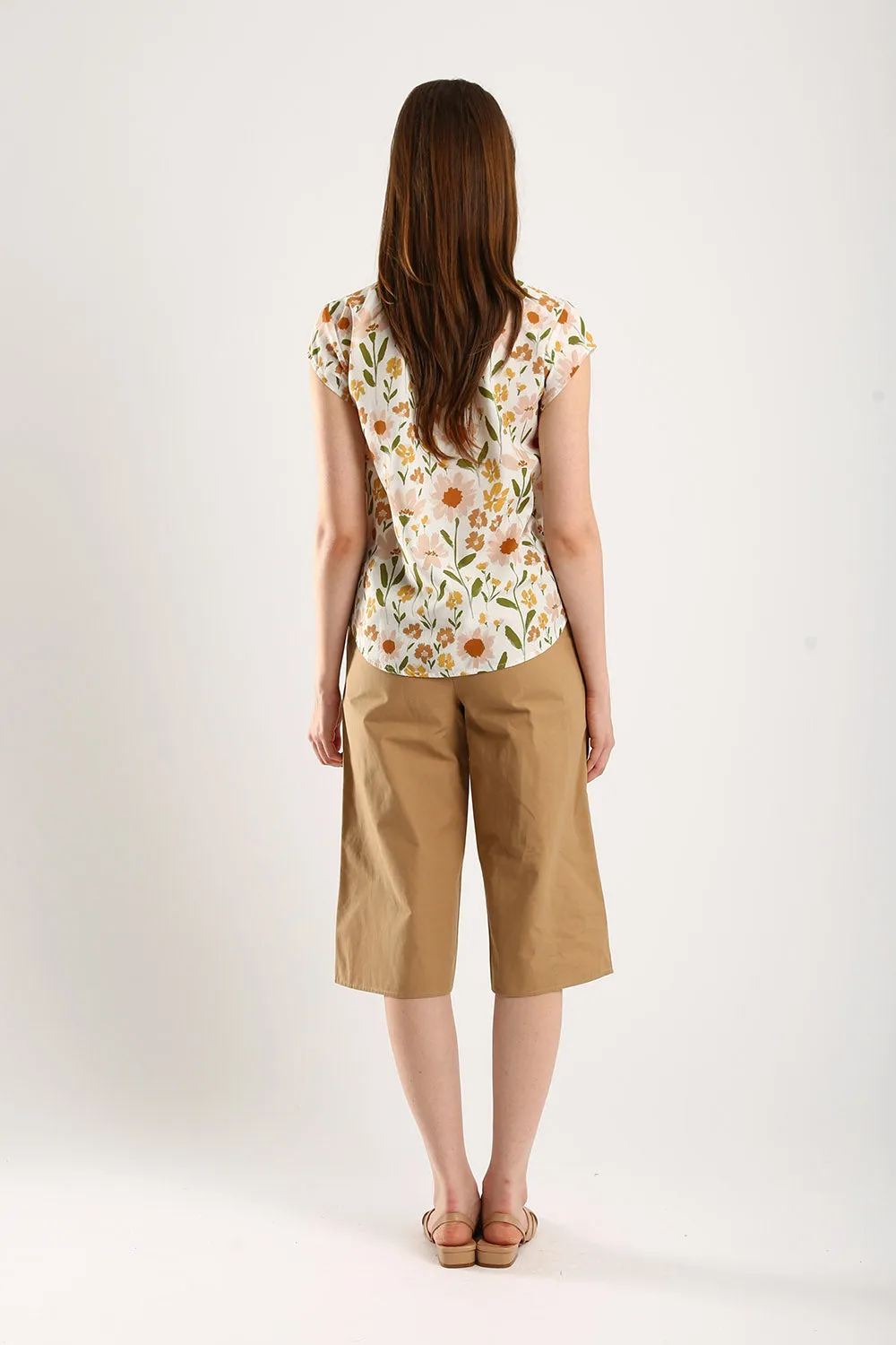 Classic Cotton Culottes in Khakis