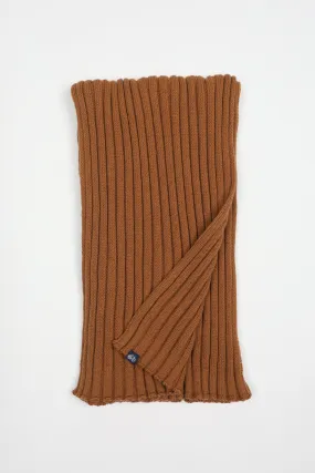 Cotton Cashmere Tobacco Rib Scarf