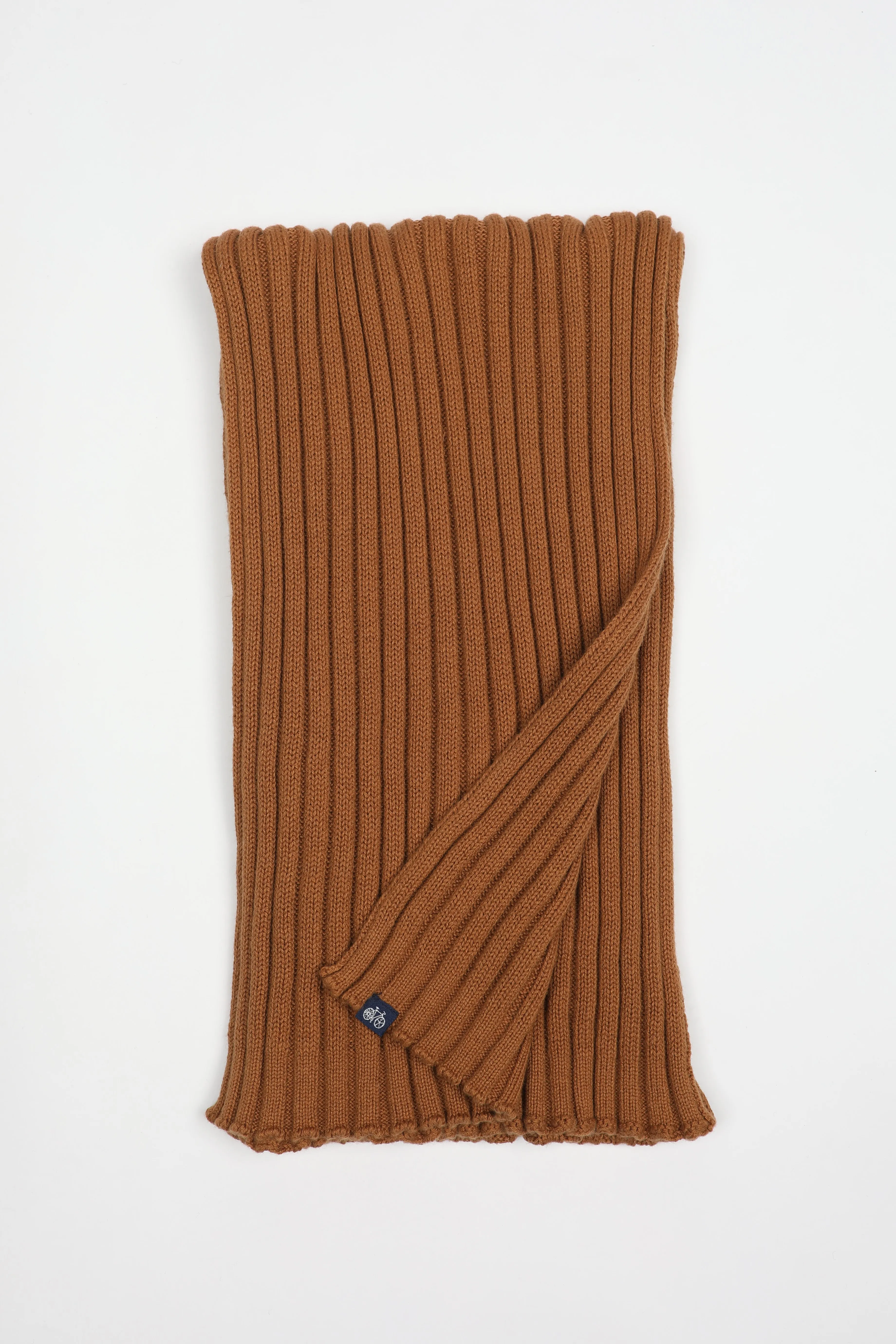 Cotton Cashmere Tobacco Rib Scarf