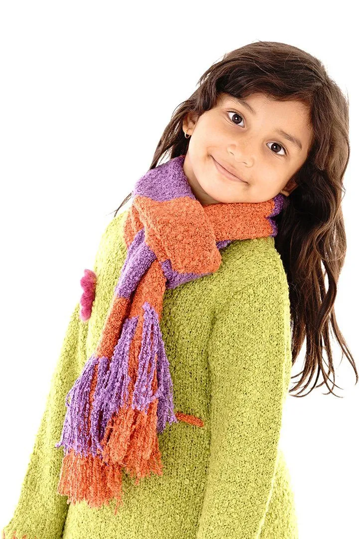 Cozy Striped Scarf for Kids