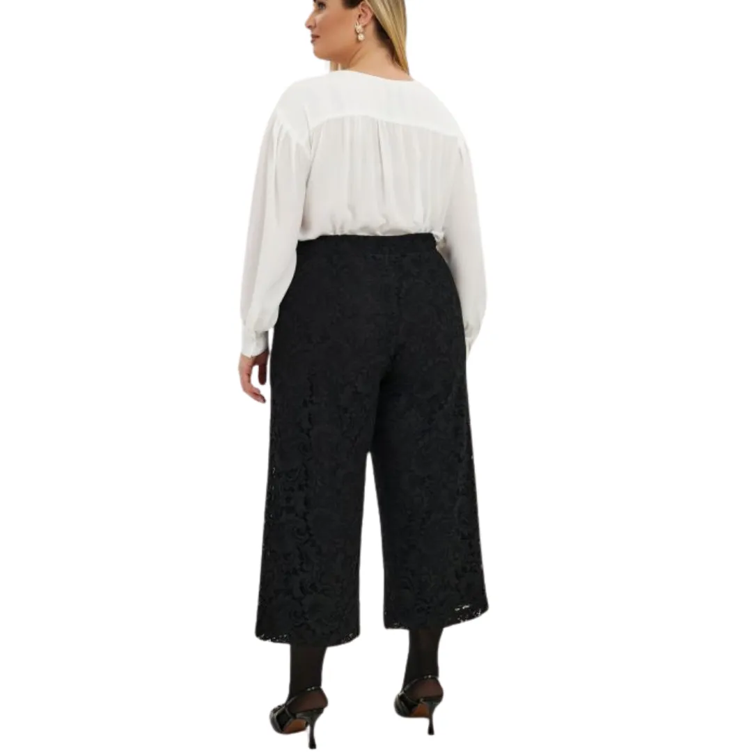 Cropped Lace Trousers - Plus Size