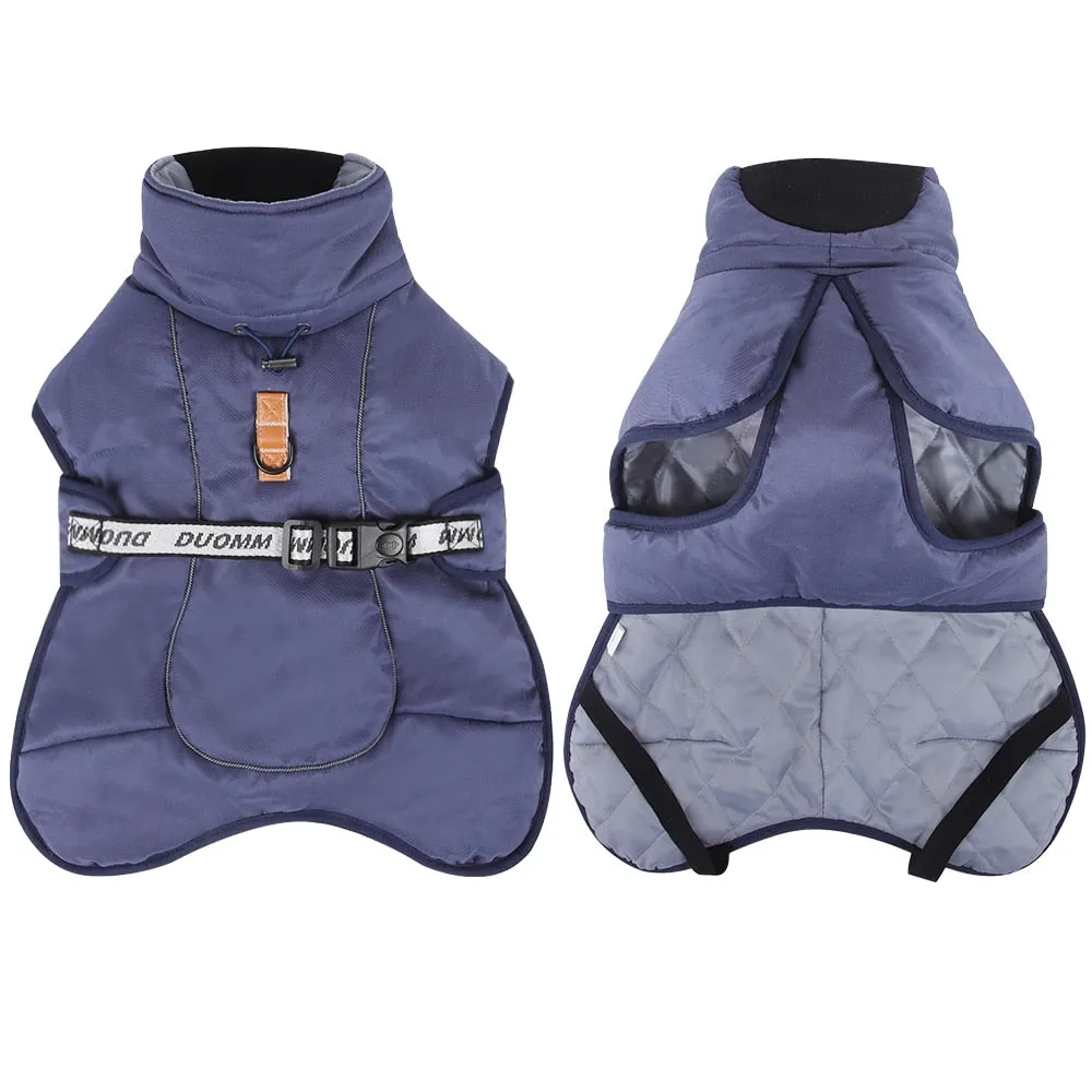 Dog Jacket Windproof Weatherproof Winter Warm Sizes 35-76cms