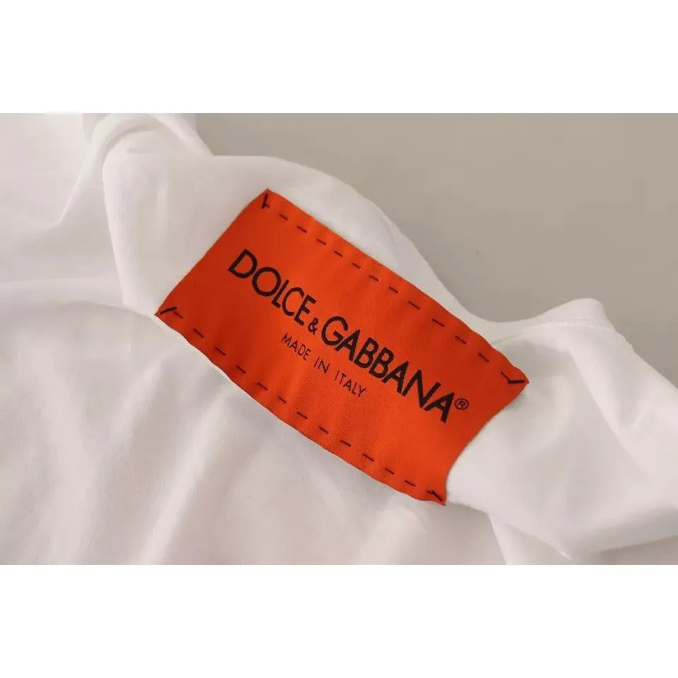 Dolce & Gabbana White L'AMORE Cotton Sleeveless Tank Top T-shirt