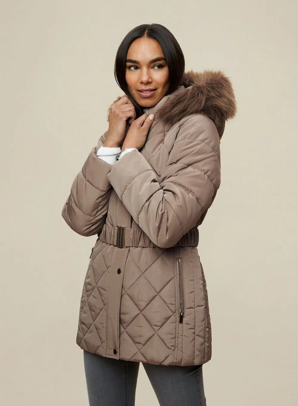 Dorothy Perkins Short Lux Padded Coat - 3 Colours