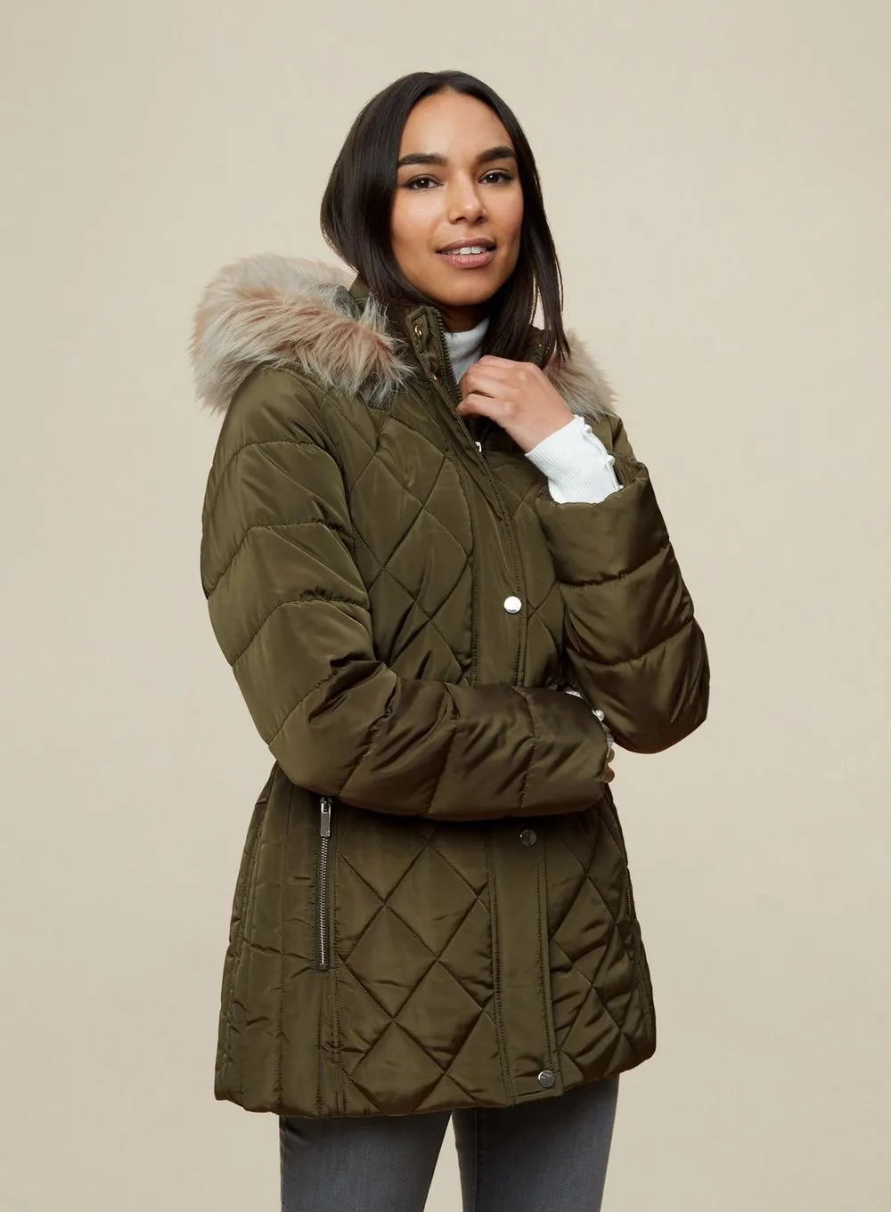 Dorothy Perkins Short Lux Padded Coat - 3 Colours