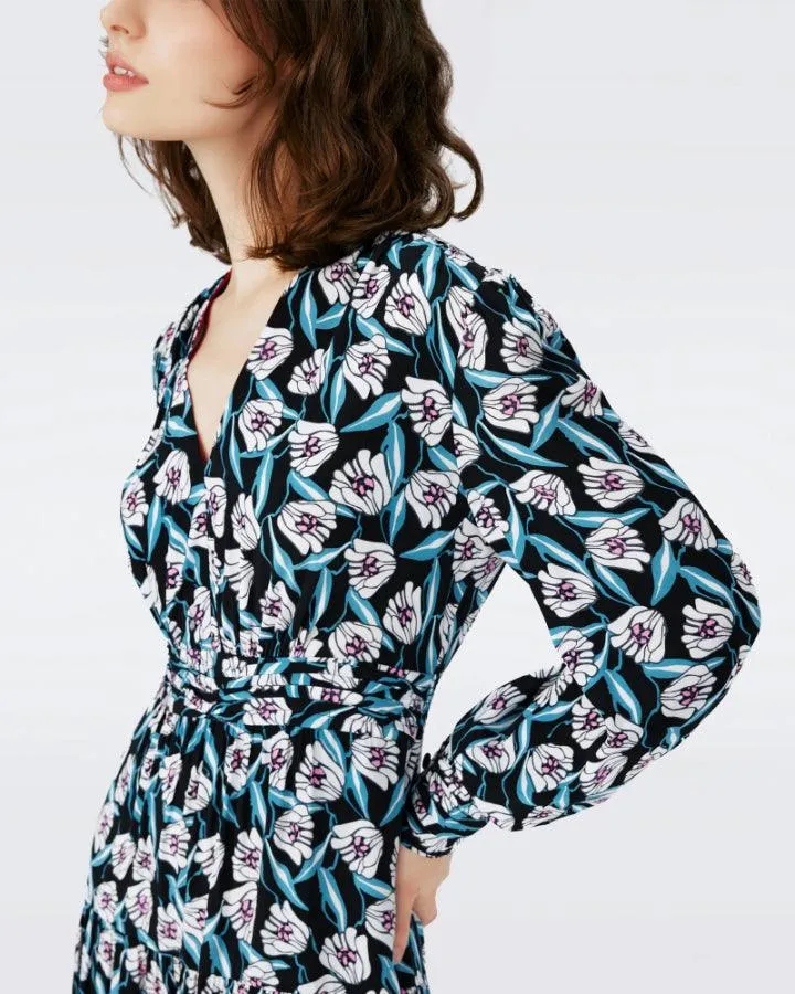 DVF Gil Floral Print Dress