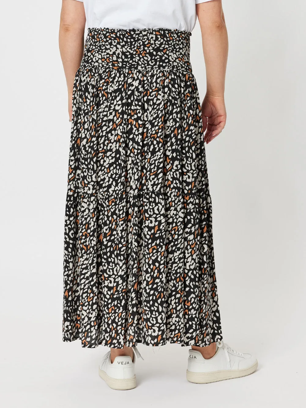 Ella Animal Print Skirt - Toffee