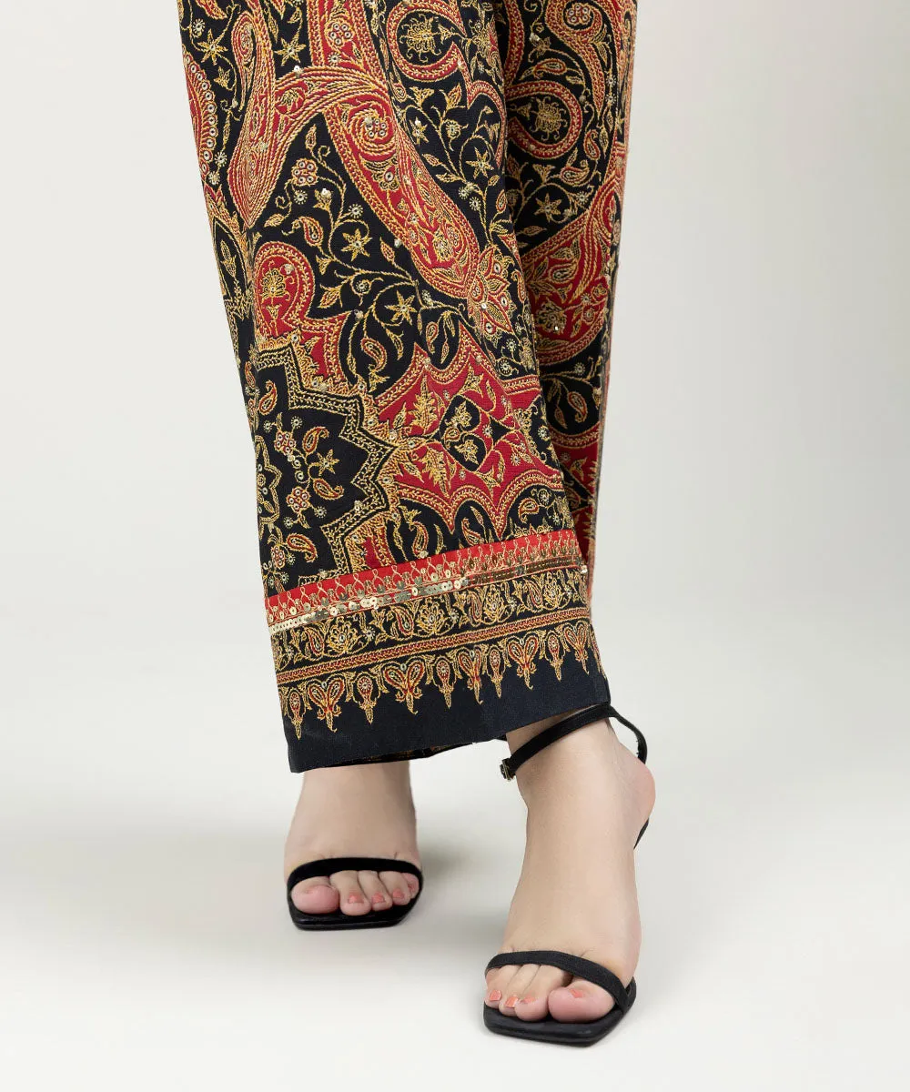 Embroidered Linen Culottes