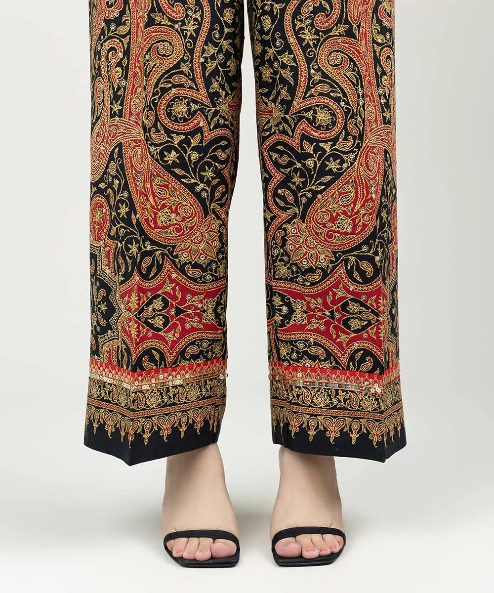 Embroidered Linen Culottes