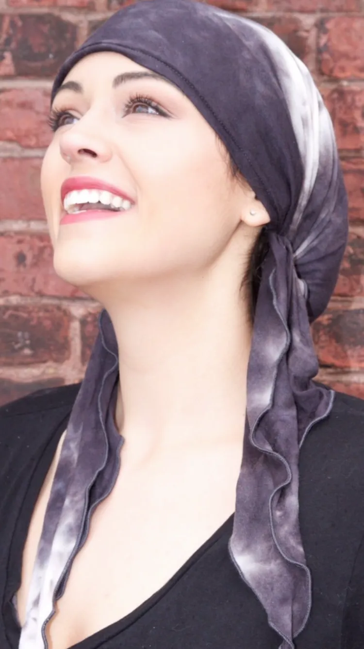 Exercise Hijab | Essential Tie Back Cap Scrub Hat For Nurse Doctor Hospital Pre-Tied Head Scarf For Hair Loss. Made in USA