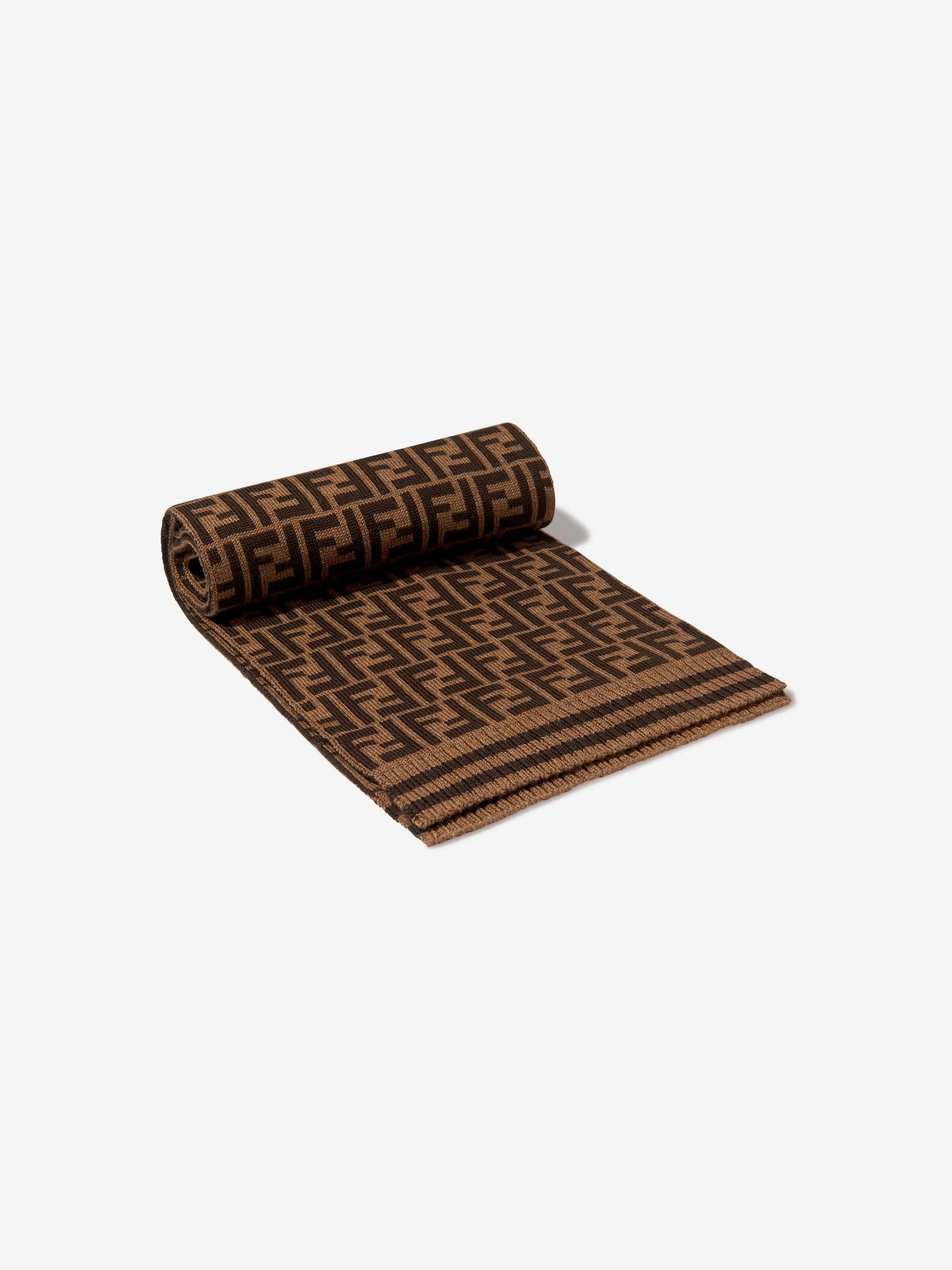 Fendi Kids Wool Logo Scarf