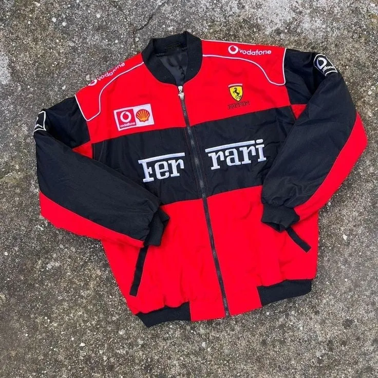 Ferrari F1 Vintage Racing Bomber Jacket