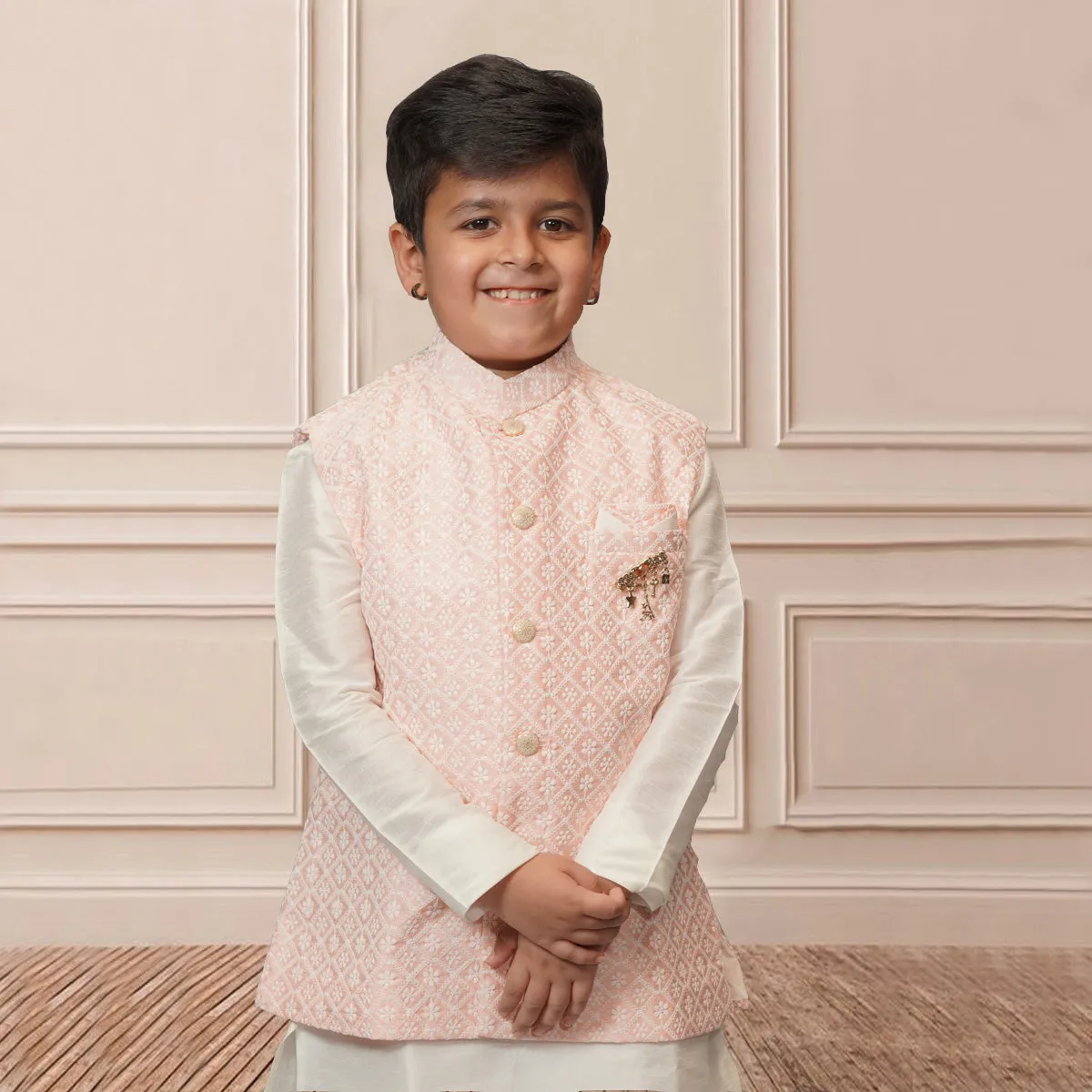 Floral Printed Boys Kurta Pajama