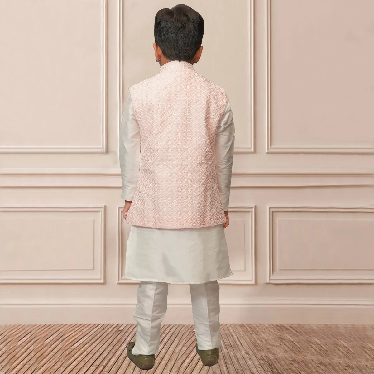 Floral Printed Boys Kurta Pajama