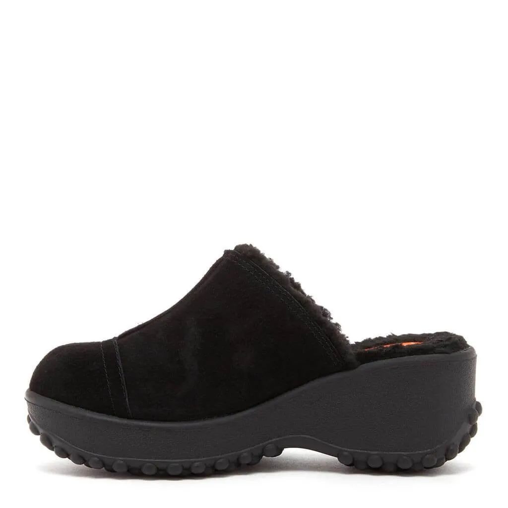 Fran Nubuck Black Clog