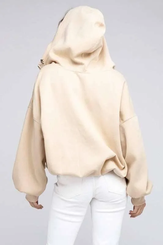 Front Pocket Half Zip Hoodie