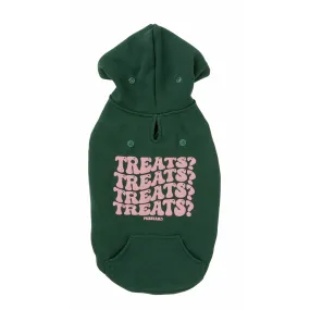 FuzzYard Dog Apparel Treats Hoodie Green Size 2 XSmall***