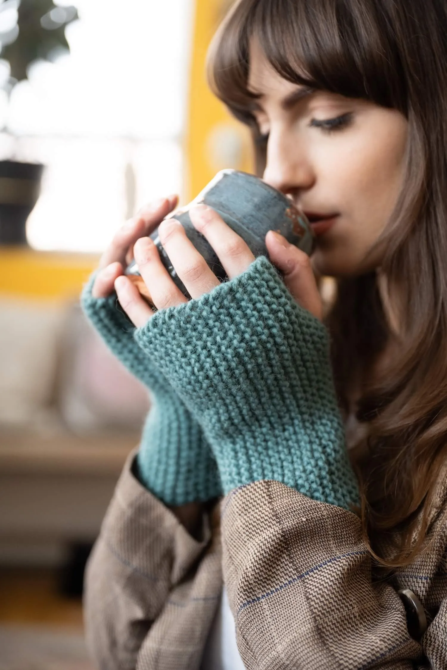 Garter Stitch Wrist Warmers (Knit)