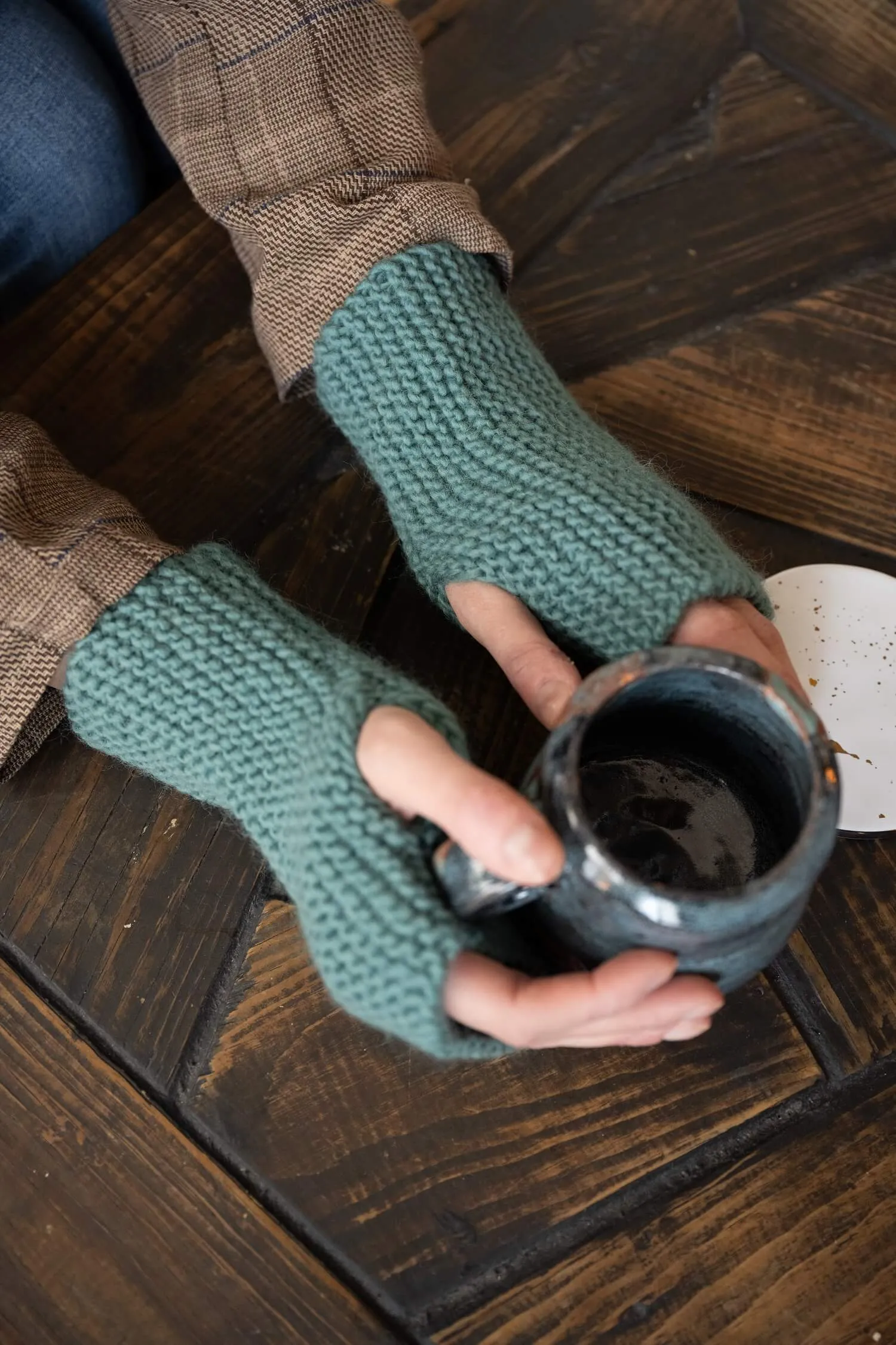 Garter Stitch Wrist Warmers (Knit)