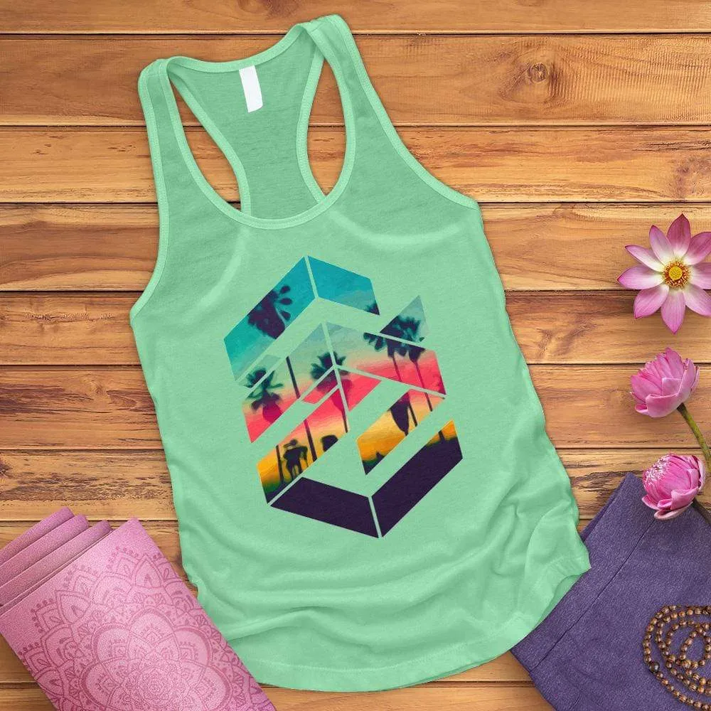 Geometric Sunset Tank Top