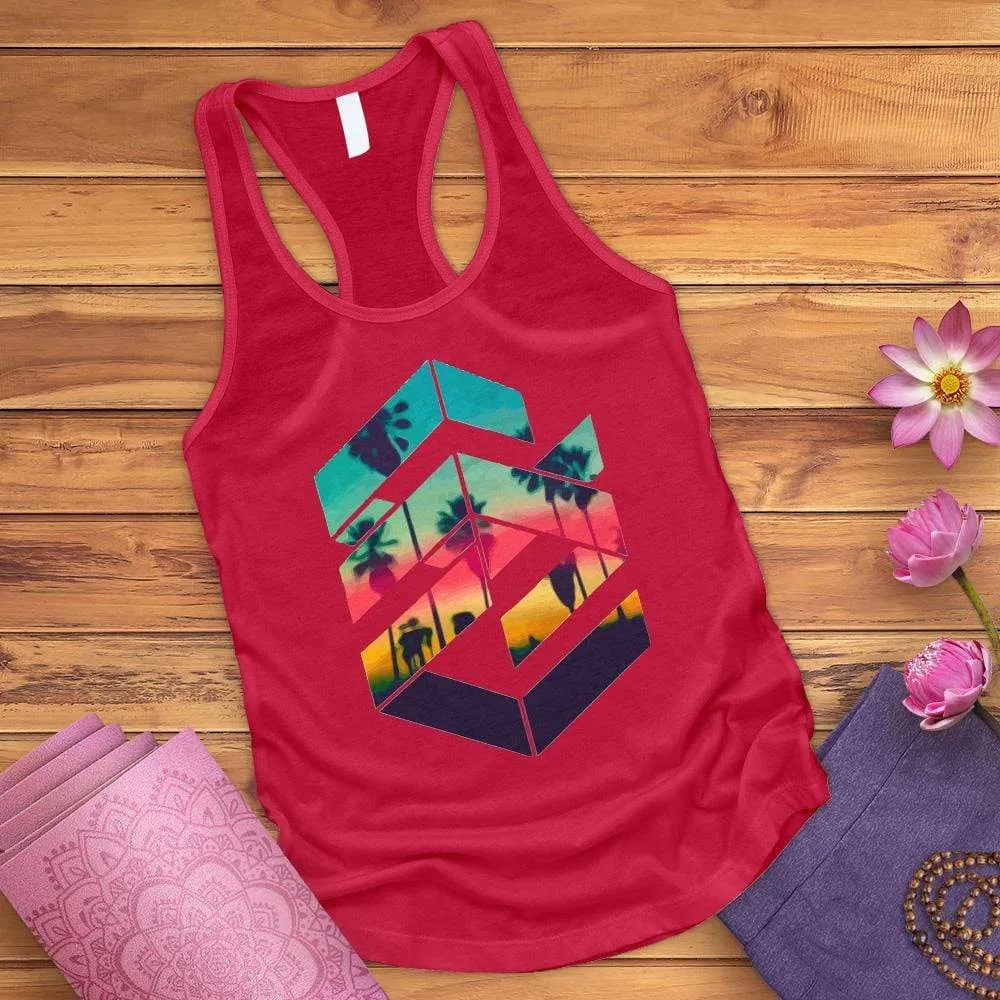 Geometric Sunset Tank Top