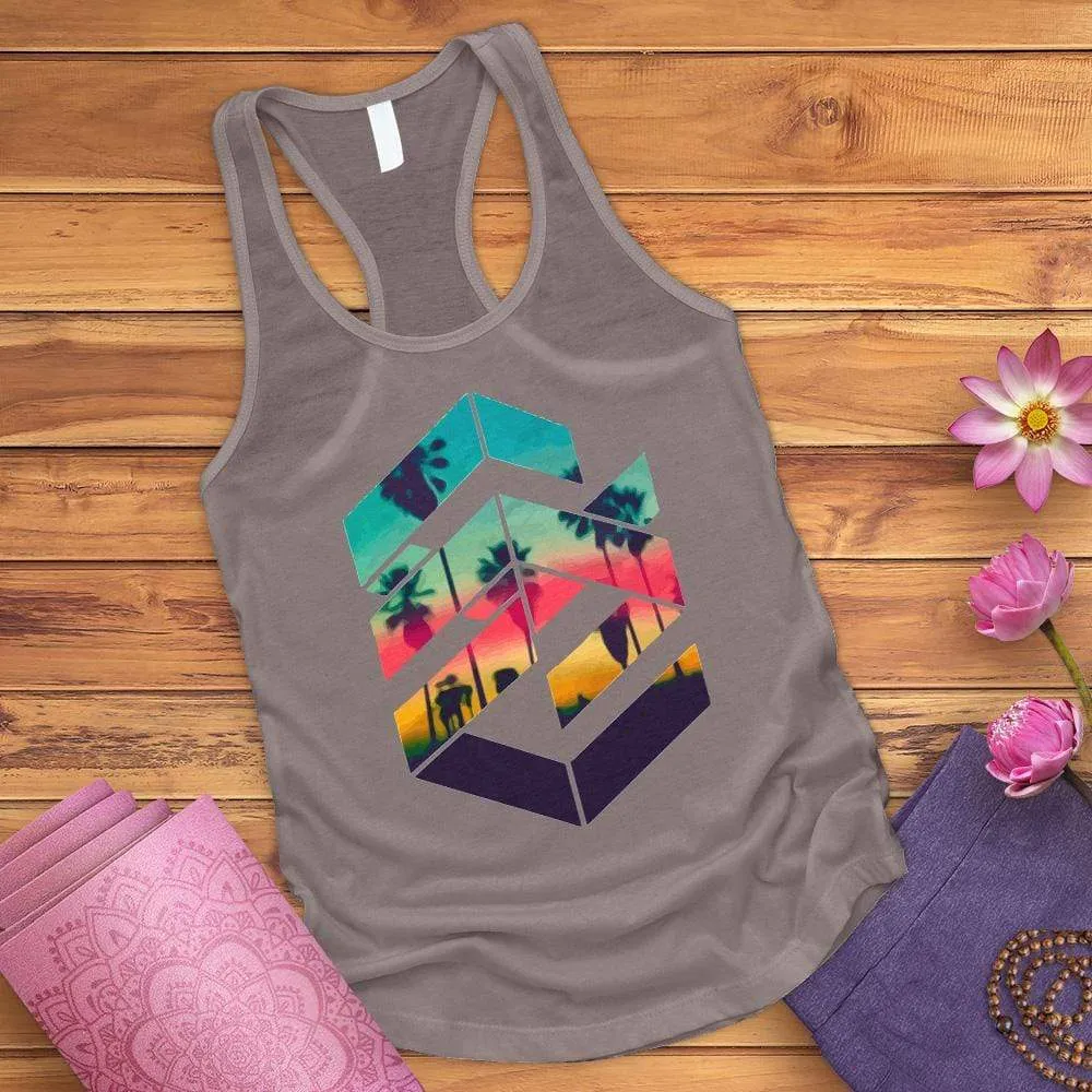 Geometric Sunset Tank Top