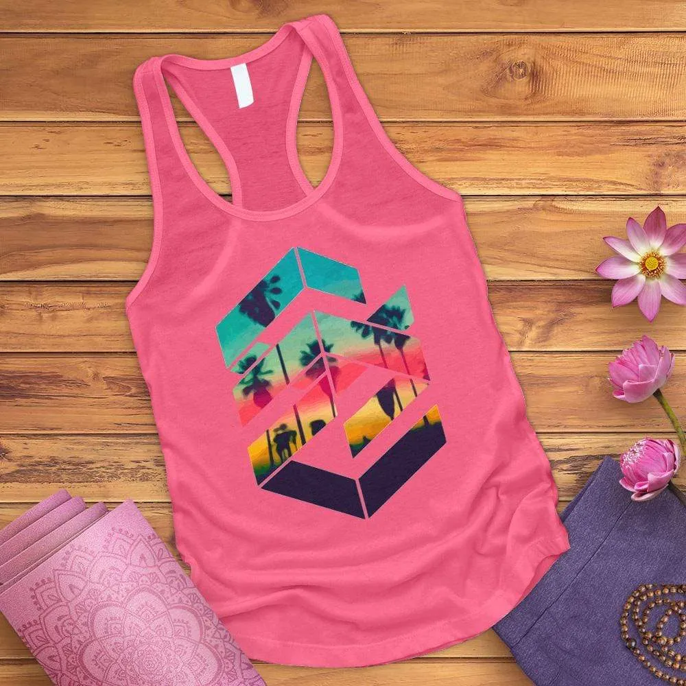 Geometric Sunset Tank Top