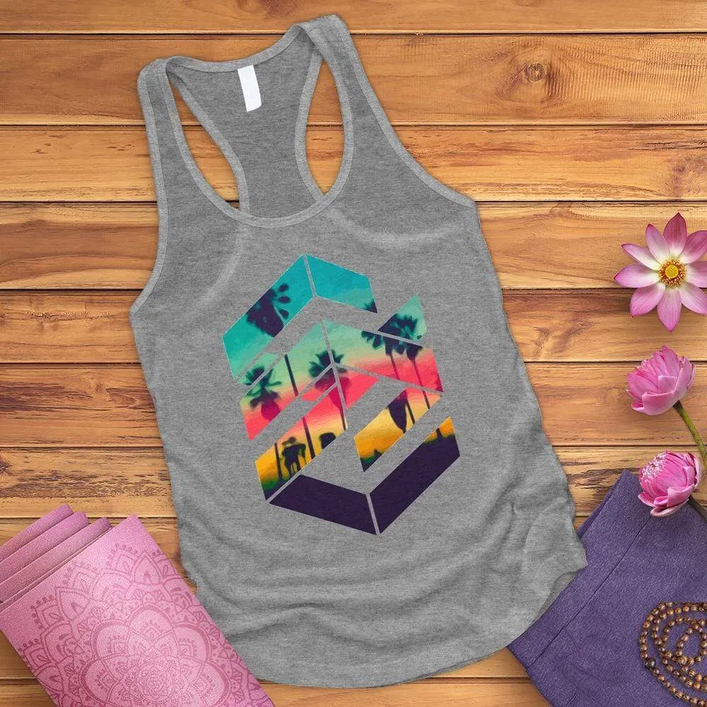 Geometric Sunset Tank Top