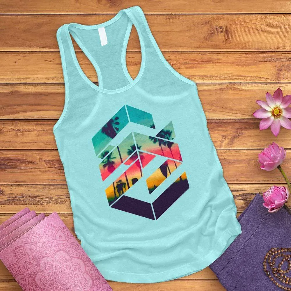 Geometric Sunset Tank Top