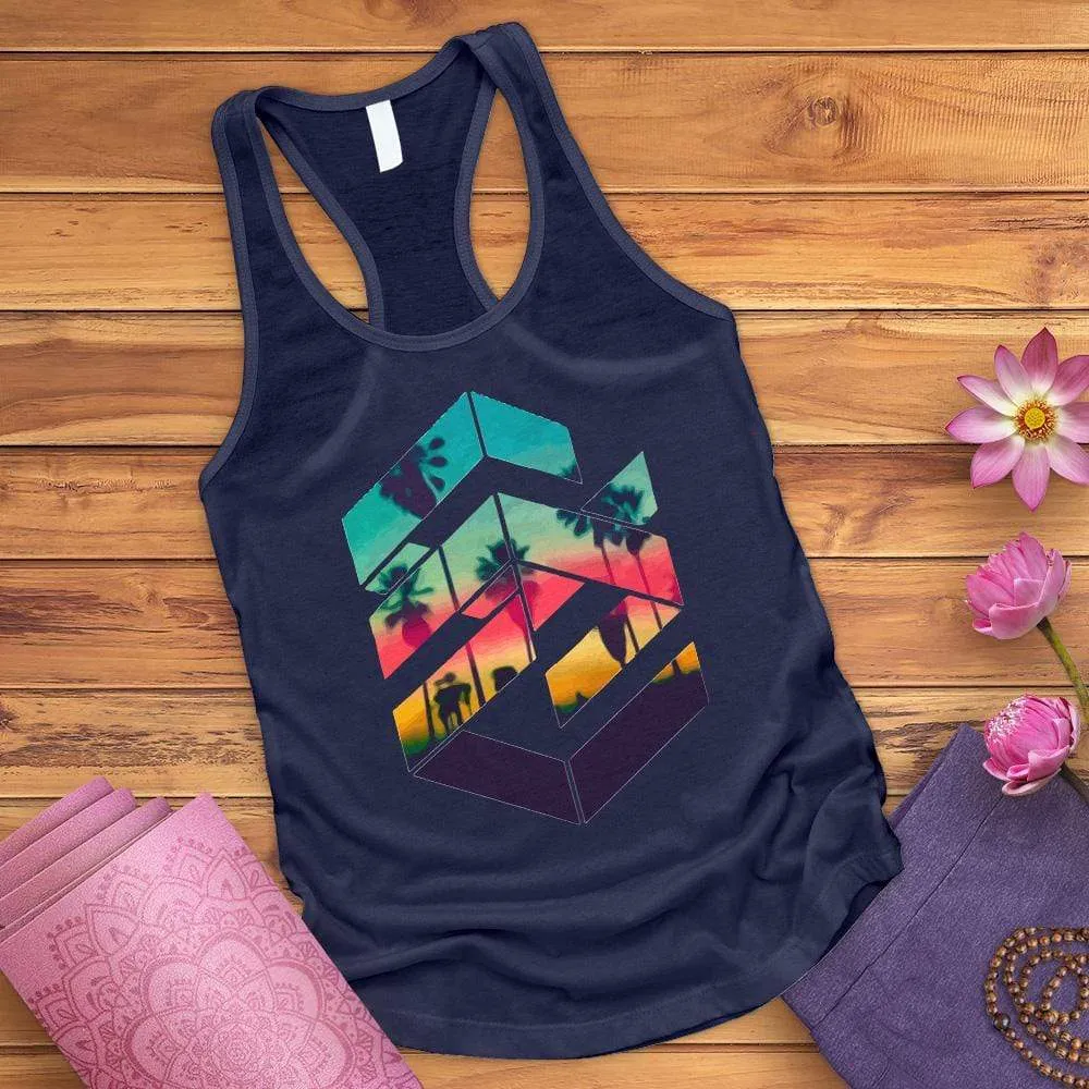 Geometric Sunset Tank Top