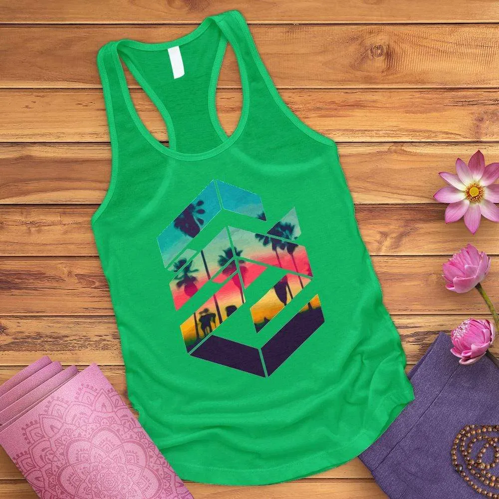 Geometric Sunset Tank Top