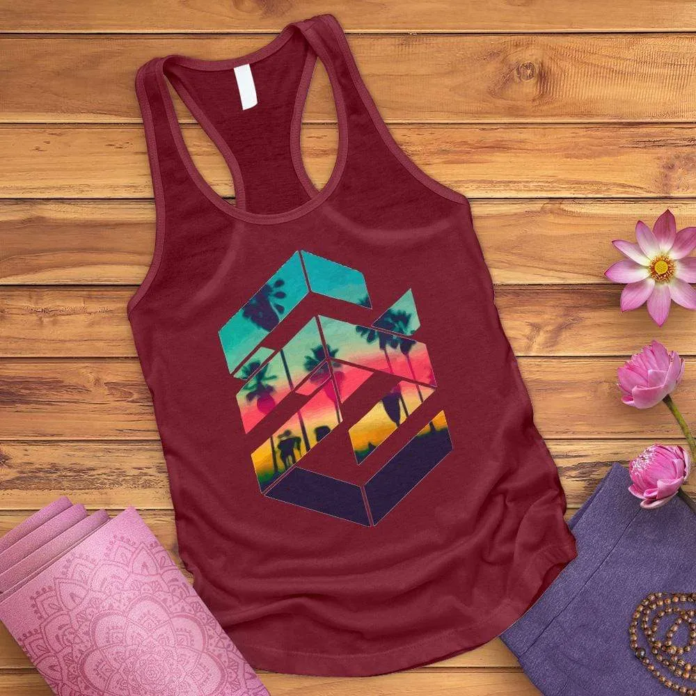 Geometric Sunset Tank Top