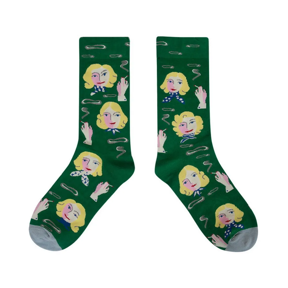 Himiyako Novelty Socks w/ Abstract Patterns BMH901