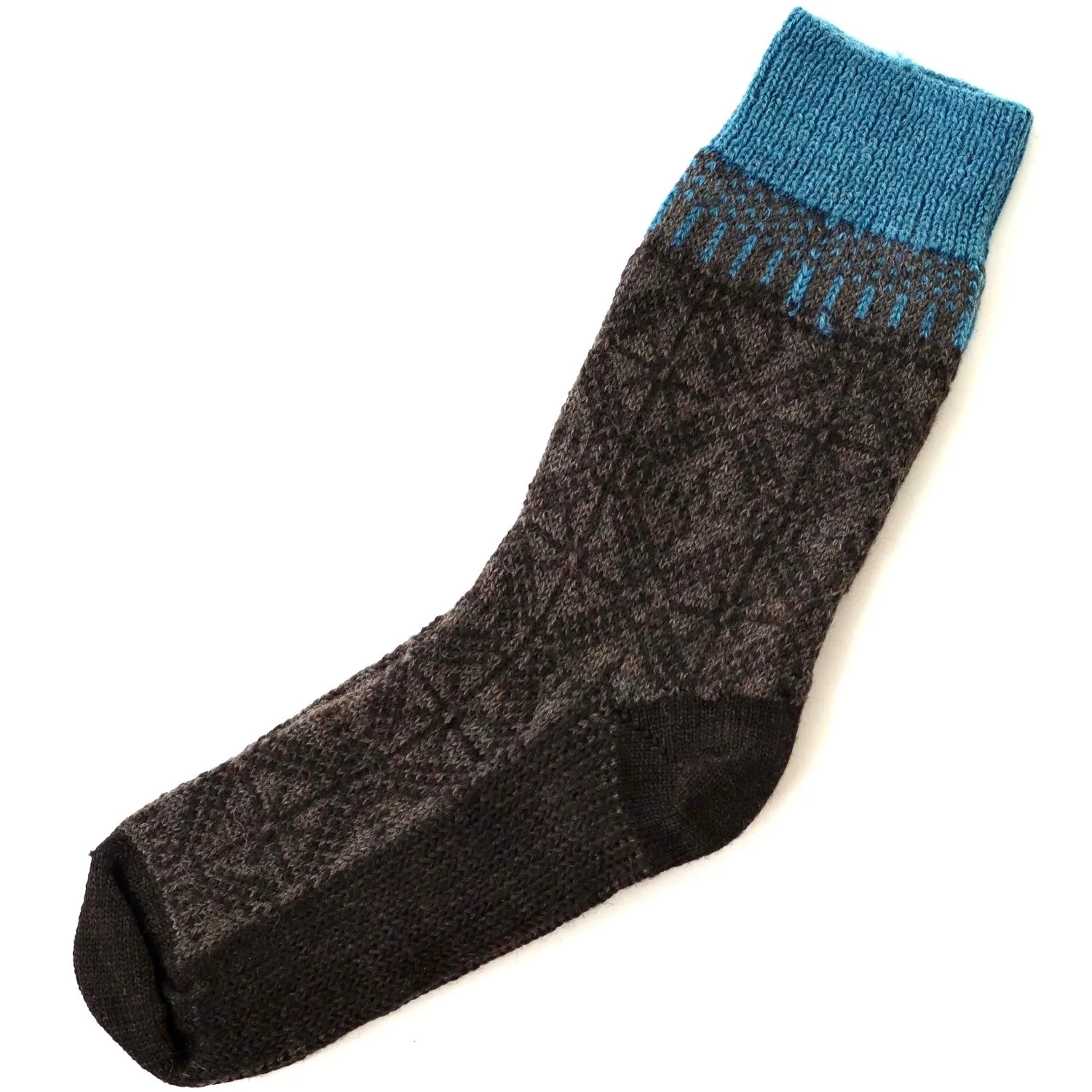 Hirsch Natur Unisex Ice Crystal Sock with Reinforced Sole, Merino Wool