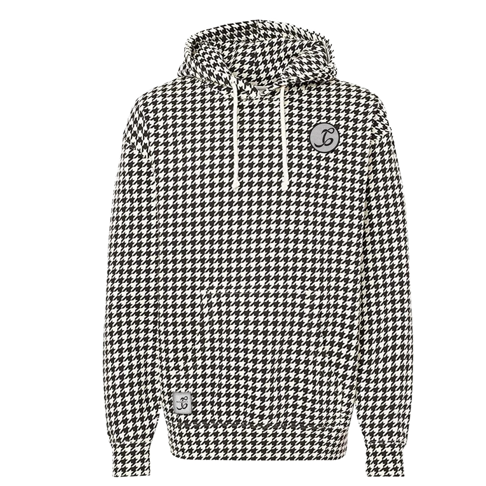 Houndstooth Pullover Hoodie – Signature Series Embroidered